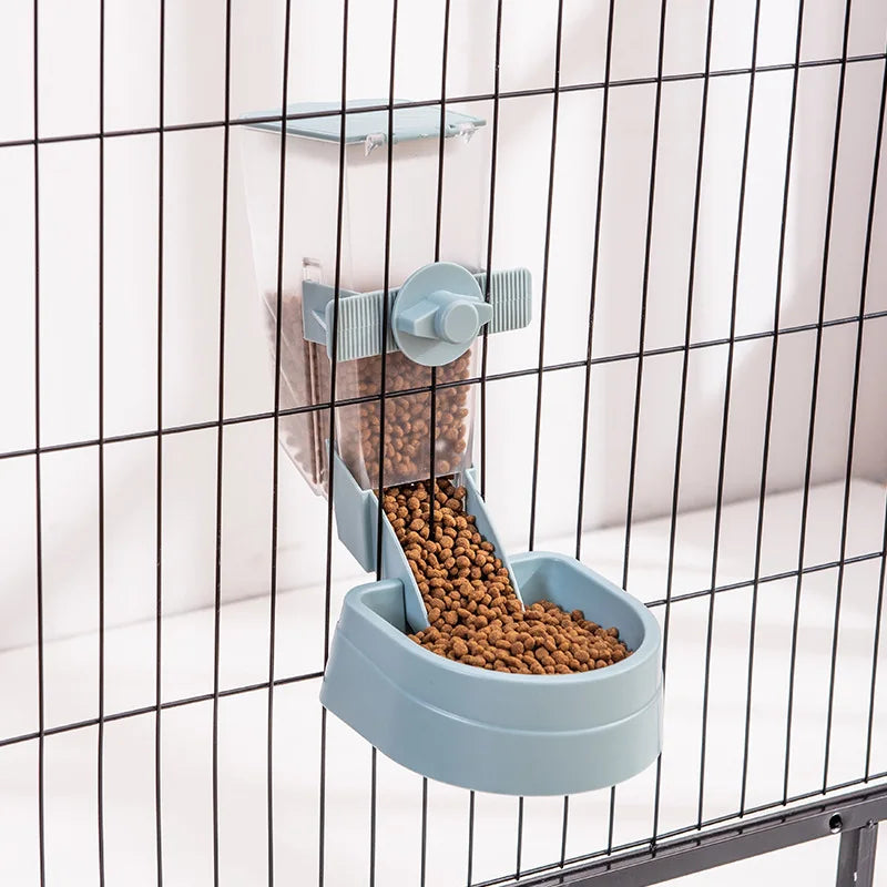 Automatic Pet Feeder Cage Hanging Bowl