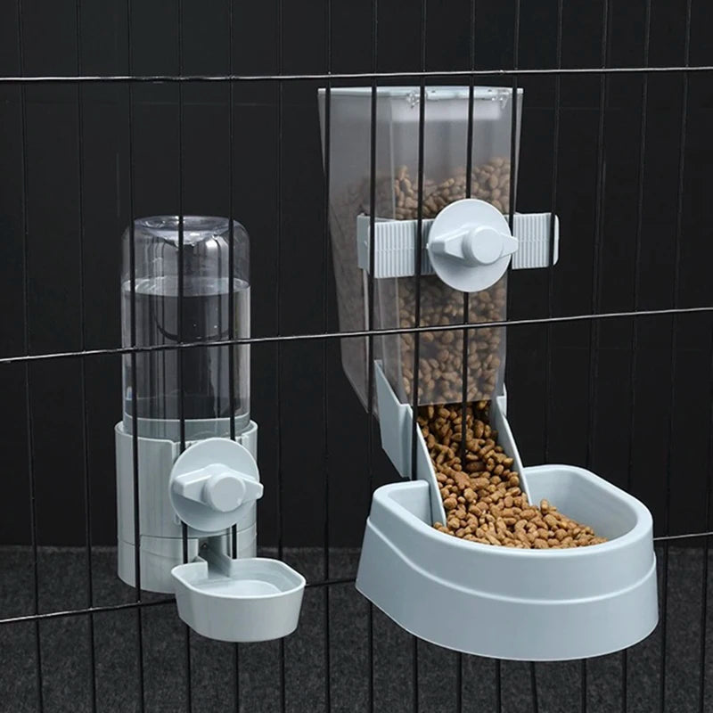 Automatic Pet Feeder Cage Hanging Bowl