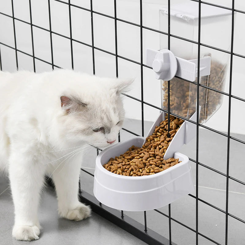 Automatic Pet Feeder Cage Hanging Bowl