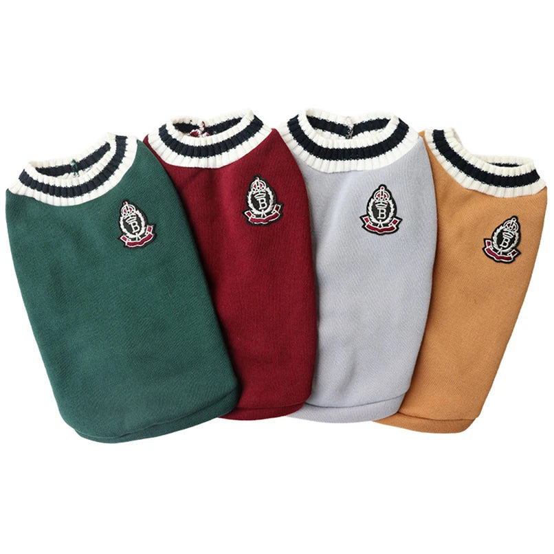 Cozy College Style Pet Sweater 🐾🎓