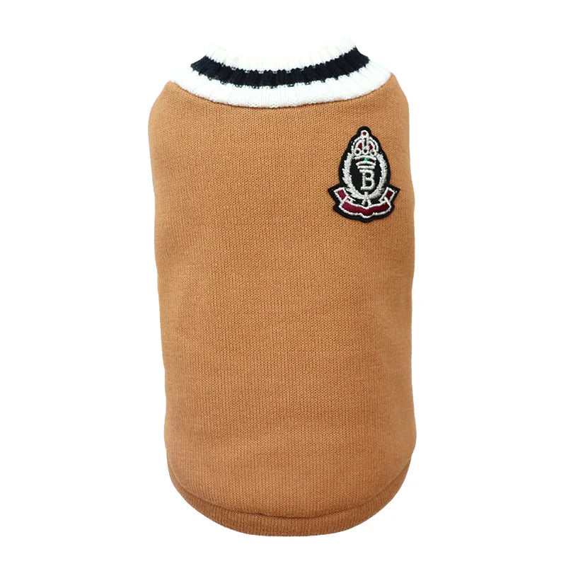 Cozy College Style Pet Sweater 🐾🎓