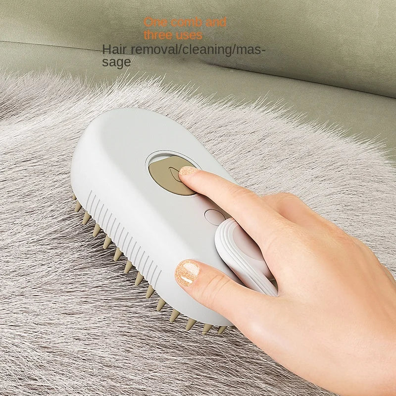 3-in-1 Electric Steam Pet Grooming Brush 🐾💨