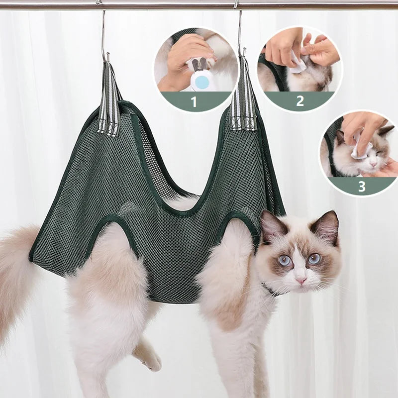 Pet Grooming Hammock for Nail Trimming & Bathing 🐾✂️