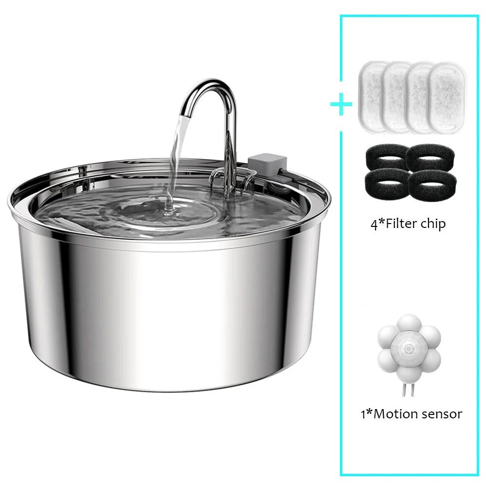 Stainless Steel Automatic Pet Water Fountain 🐾💧