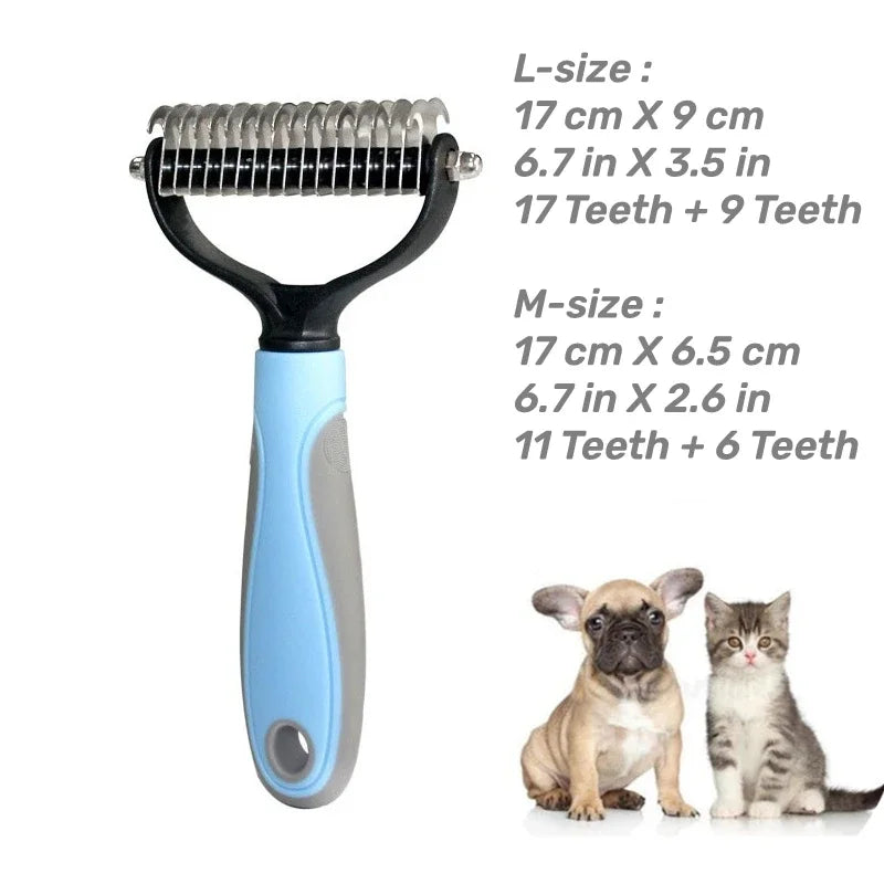 2-Sided Deshedding & Dematting Pet Brush 🐾✨