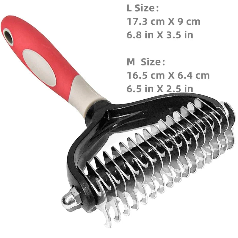 2-Sided Deshedding & Dematting Pet Brush 🐾✨