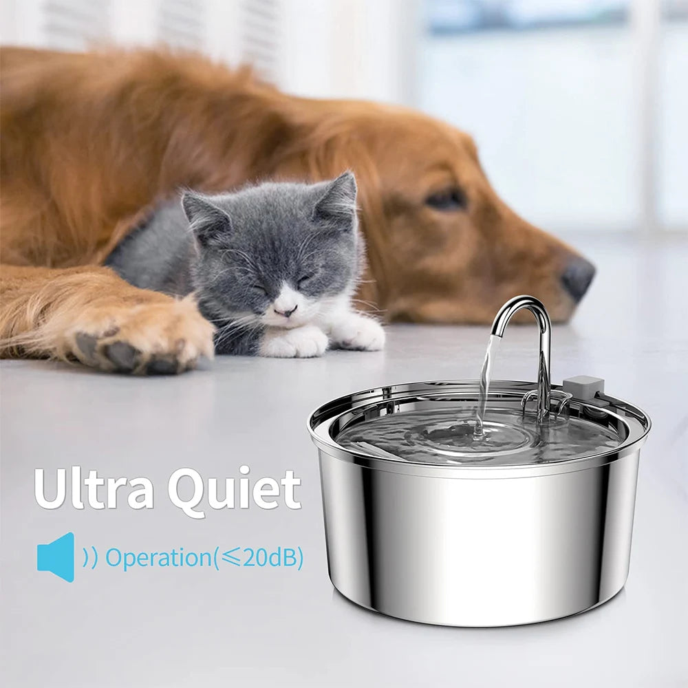 Stainless Steel Automatic Pet Water Fountain 🐾💧
