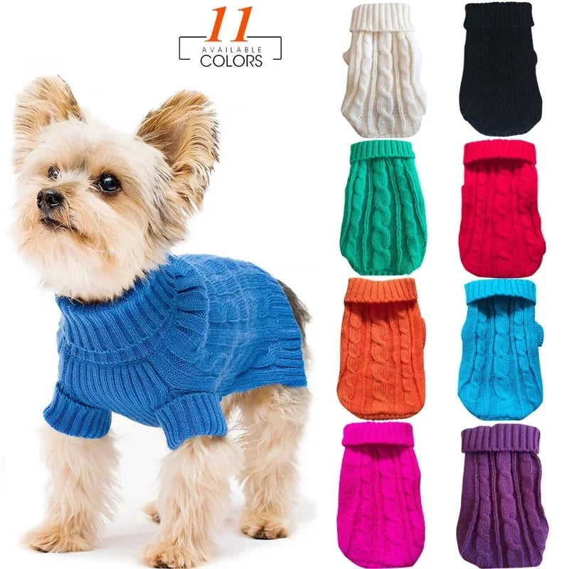 Knitted Winter Pet Sweater 🧶❄️