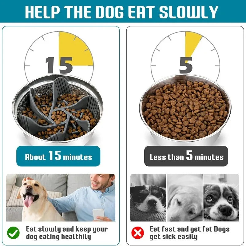 Anti-Choking Suction Cup Slow Feed Bowl 🐾🍽️