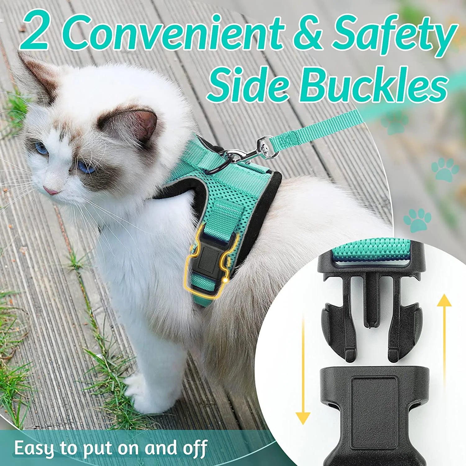 Escape-Proof Cat Harness & Leash for Walking 🐱💨