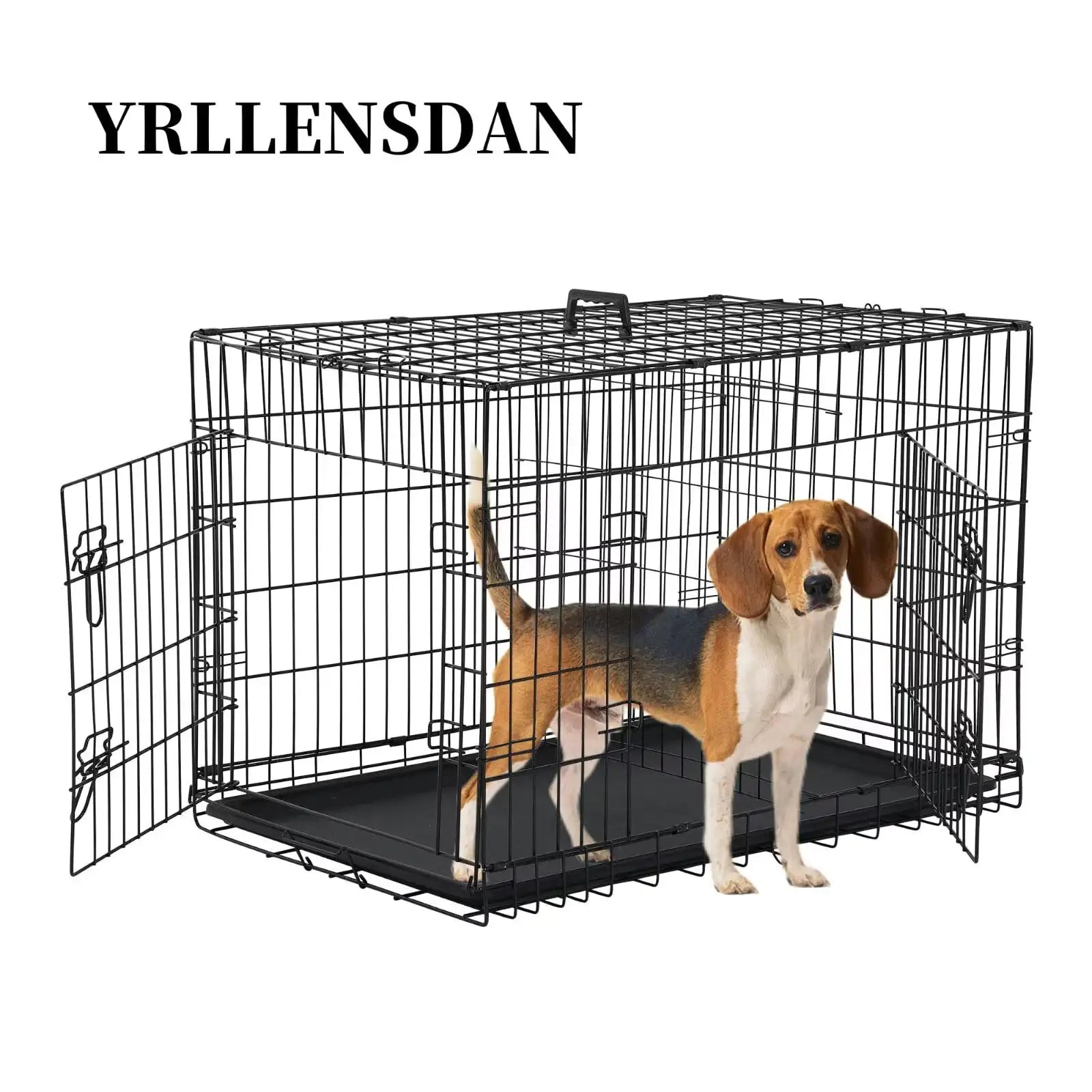48 inch XXL Dog Crate Extra Large Dog Crate, Foldable DogCrate with Divider Metal Dogs Crate Dog Kennel