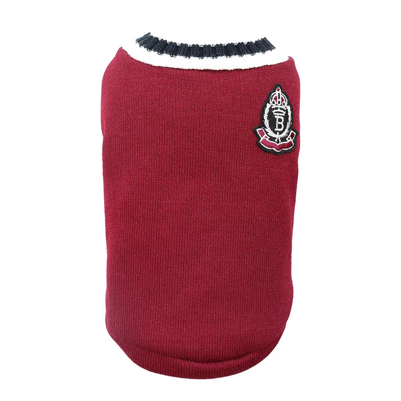 Cozy College Style Pet Sweater 🐾🎓