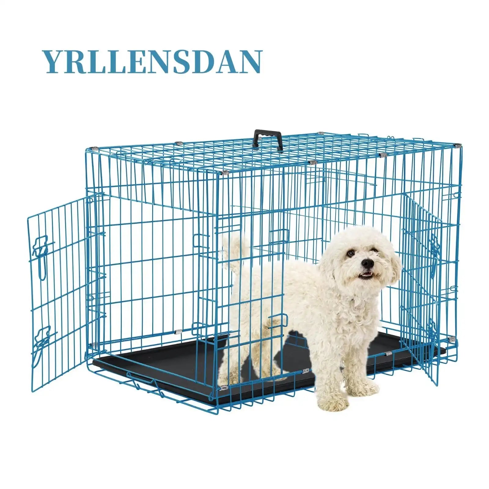 48 inch XXL Dog Crate Extra Large Dog Crate, Foldable DogCrate with Divider Metal Dogs Crate Dog Kennel