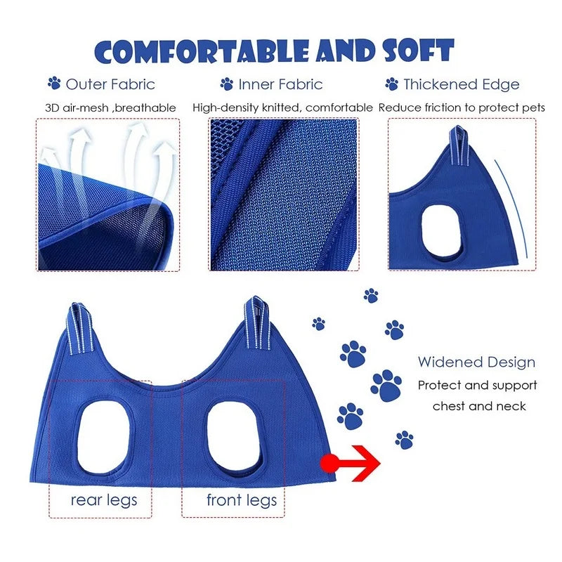 Pet Grooming Hammock for Nail Trimming & Bathing 🐾✂️