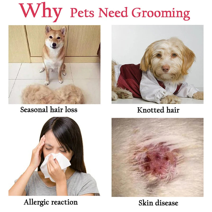 Professional Pet Deshedding Brush 🐾✨