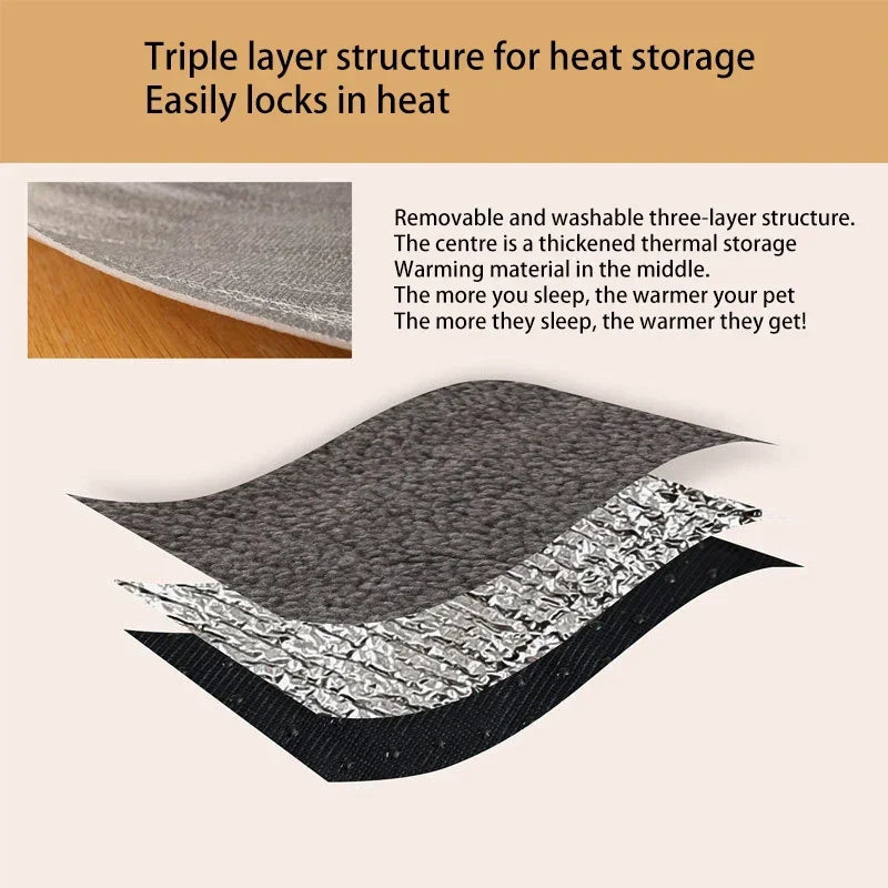 Self-Warming Pet Bed Mat 🐾🌞