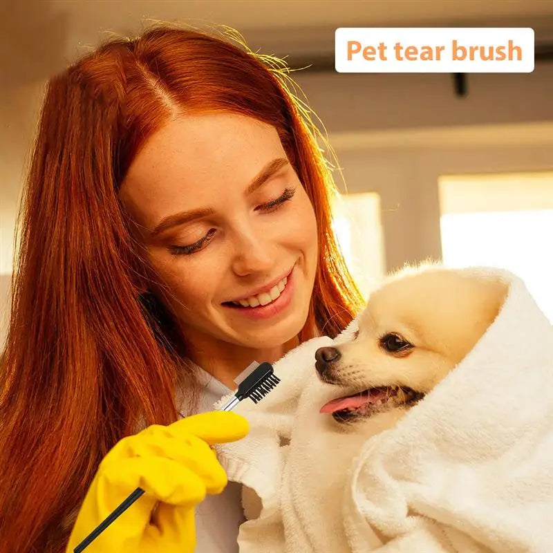 Pet Eye Tear Stain Remover Grooming Brush 🐾👁️