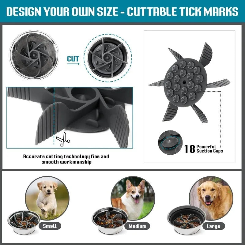 Anti-Choking Suction Cup Slow Feed Bowl 🐾🍽️