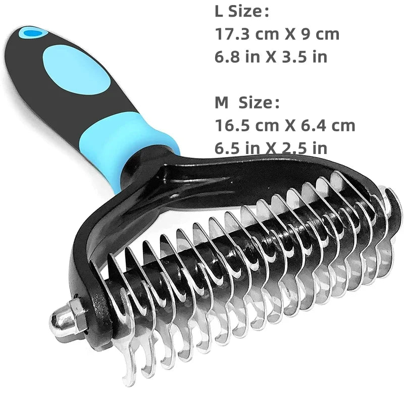 2-Sided Deshedding & Dematting Pet Brush 🐾✨