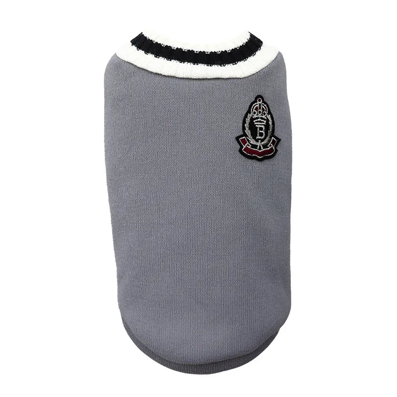 Cozy College Style Pet Sweater 🐾🎓